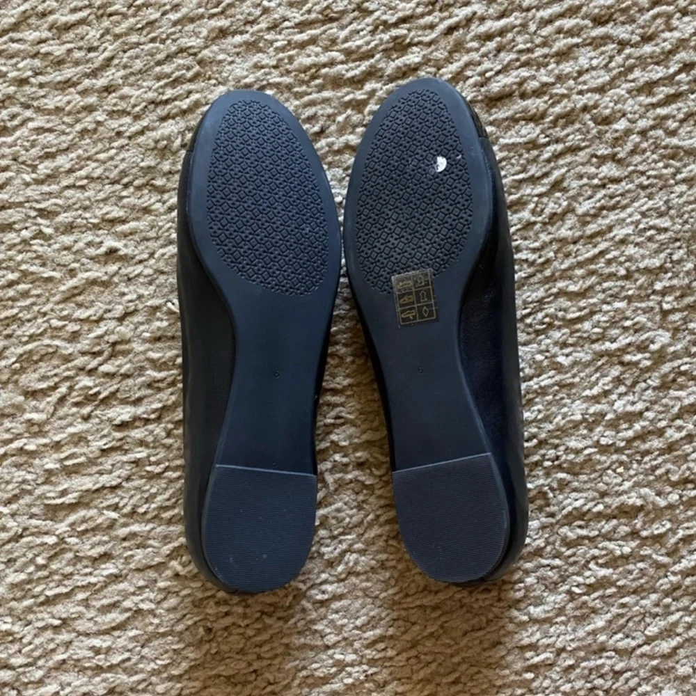 NWOB Tory Burch Black Leather and Patent Leather Jolie Ballet Flats Size 6